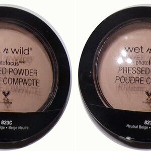 Wet n Wild Photo Focus Pressed Powder #823C Neutral Beige 7.5 g .26oz. Set of 2